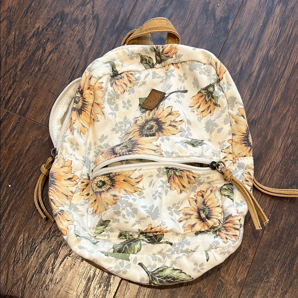 O'Neill Cream and Yellow Vintage Backpack